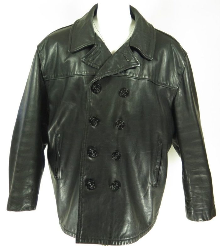 Schott-black-pea-jacket-H01N-1