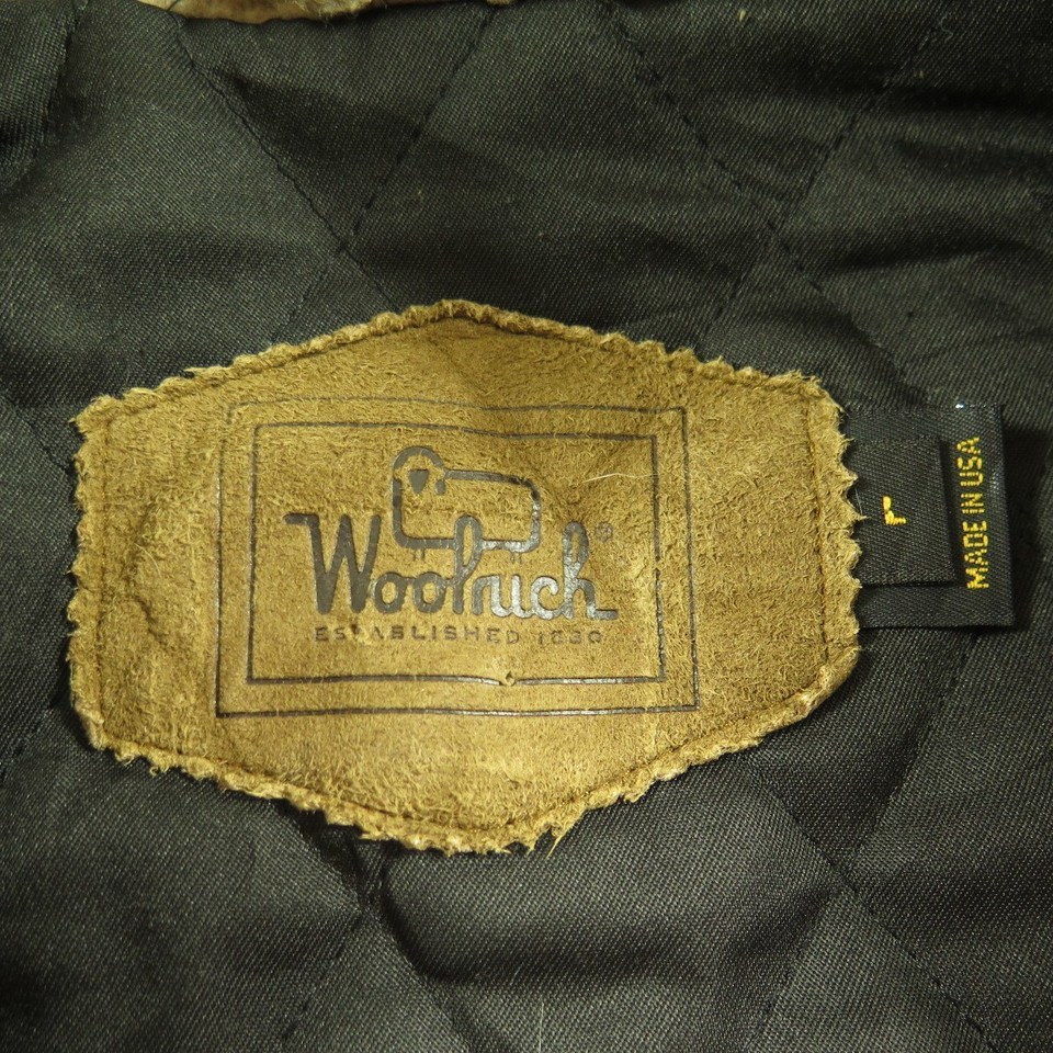 Vintage 90s Southwestern Coat Mens L Woolrich Double Breasted Quilted Liner  | The Clothing Vault