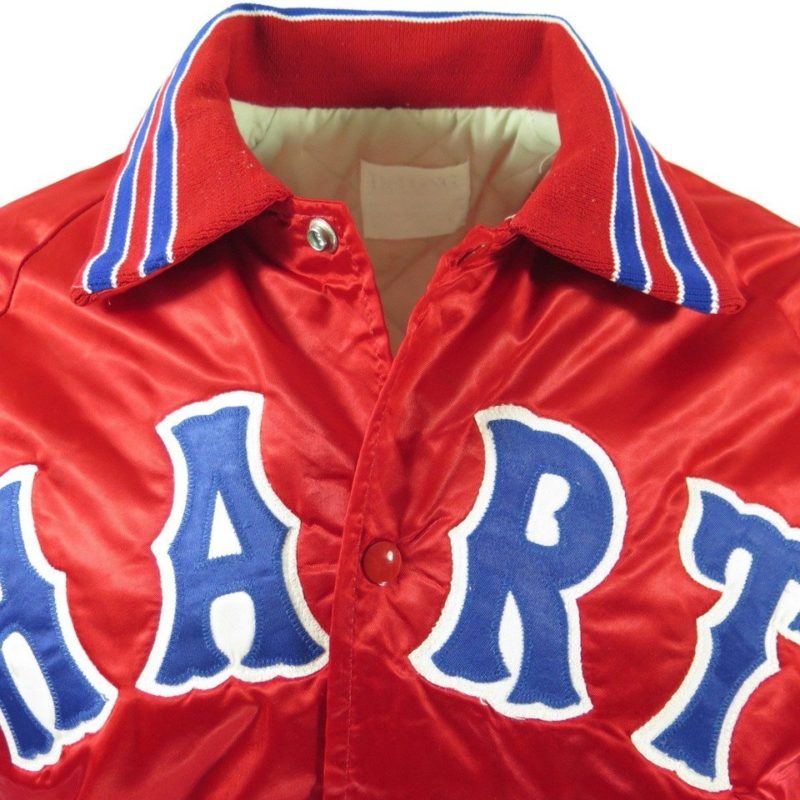 Vintage 80s Hart Patches Jacket Medium Red Satin Insulated | The ...