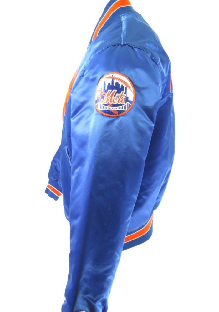 New York Mets Starter Jacket Mens L MLB Baseball Satin Patches Blue ...