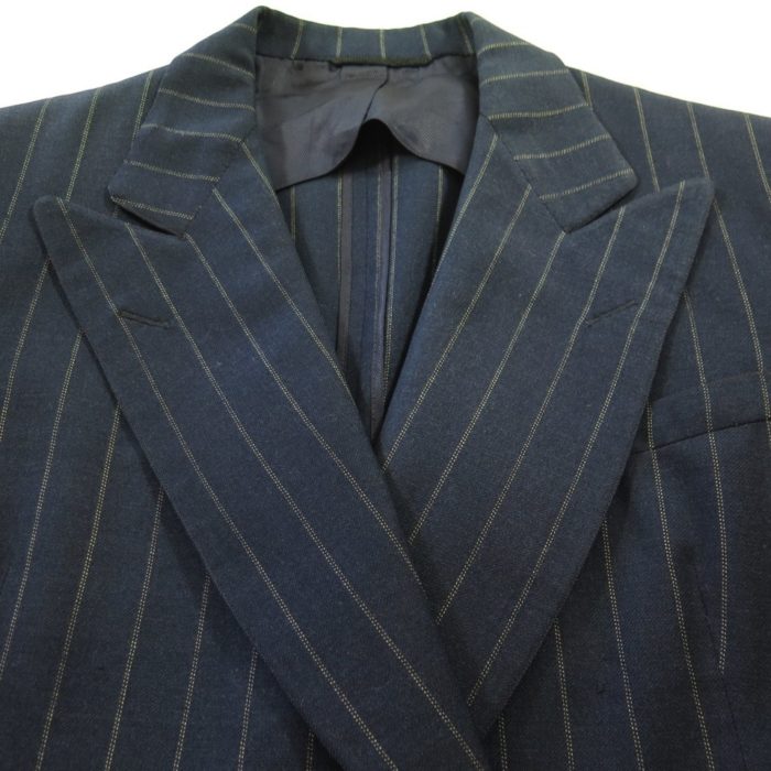 Vintage 40s Mobster 2 Piece Suit Jacket Mens 38 Pants 30x30 Pinstripe ...