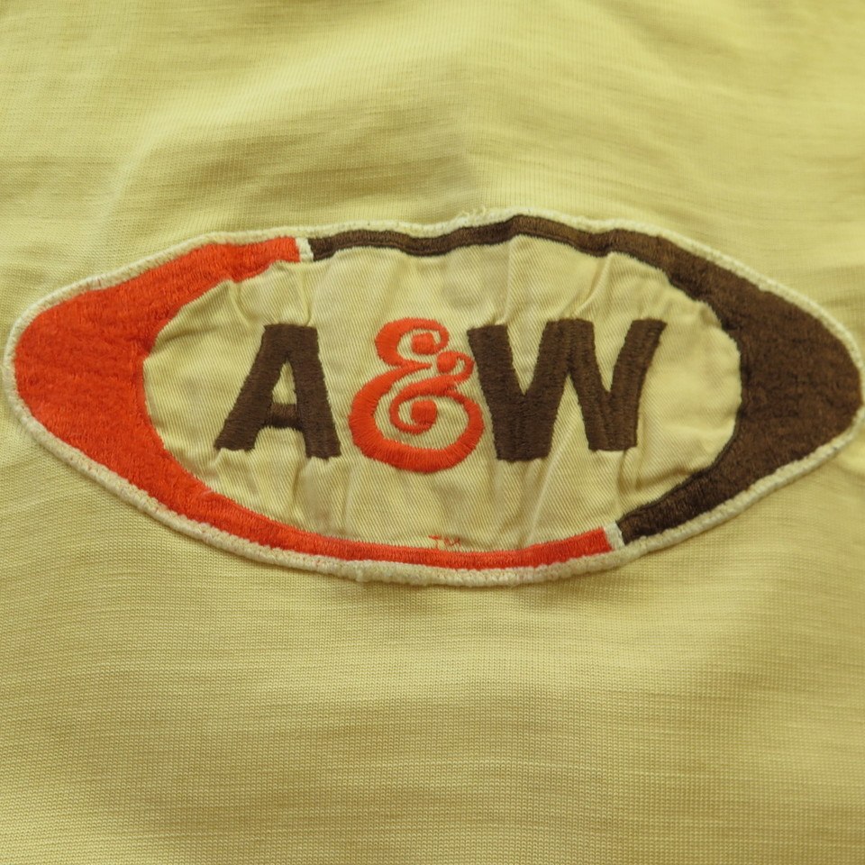 Vintage 50s Baseball Jersey Shirt Medium A&W Root Beer by