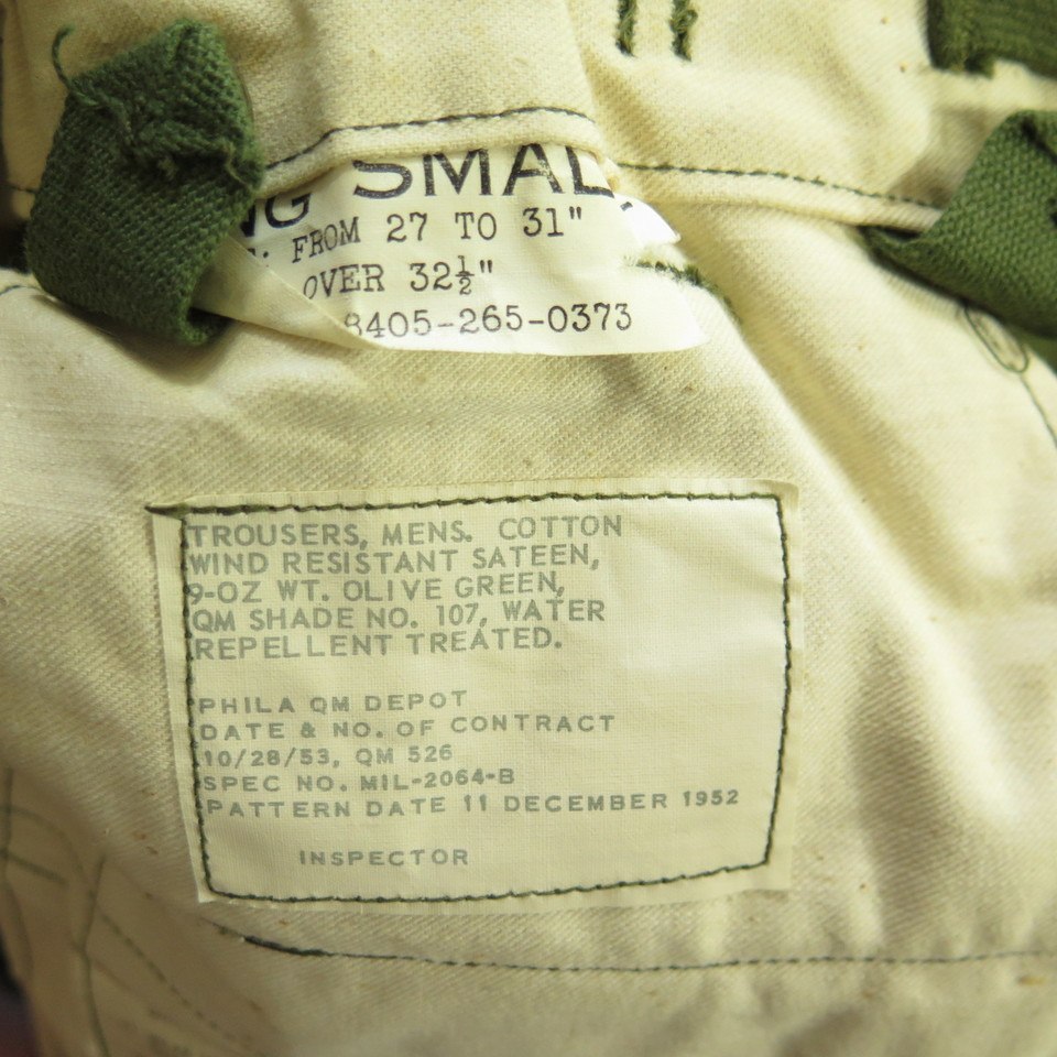 Vintage 50s US Army Trouser Pants Small Long Deadstock Nos