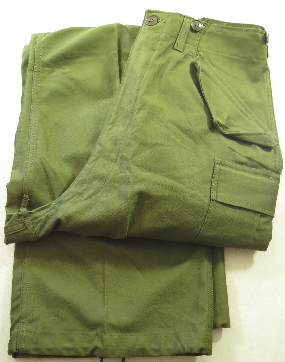 Vintage 50s US Army Trouser Pants Small Long Deadstock Nos Military Conmar  Zip | The Clothing Vault