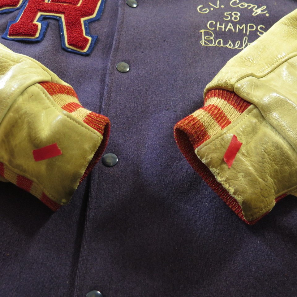 NOS Vintage 1950s Playwear Boys sz 10 MLB Baseball Patch Jacket