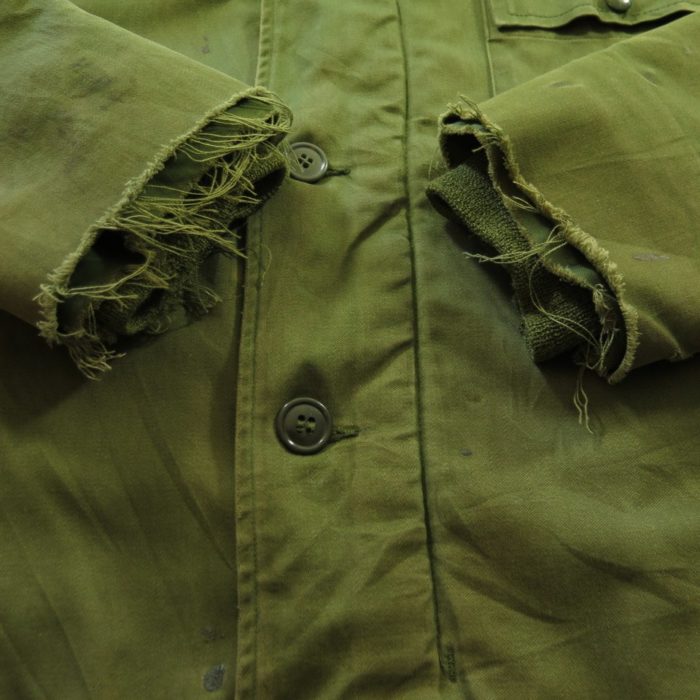 Vintage 60s Alpha A-2 Field Jacket Mens M Cotton Military Issued No ...