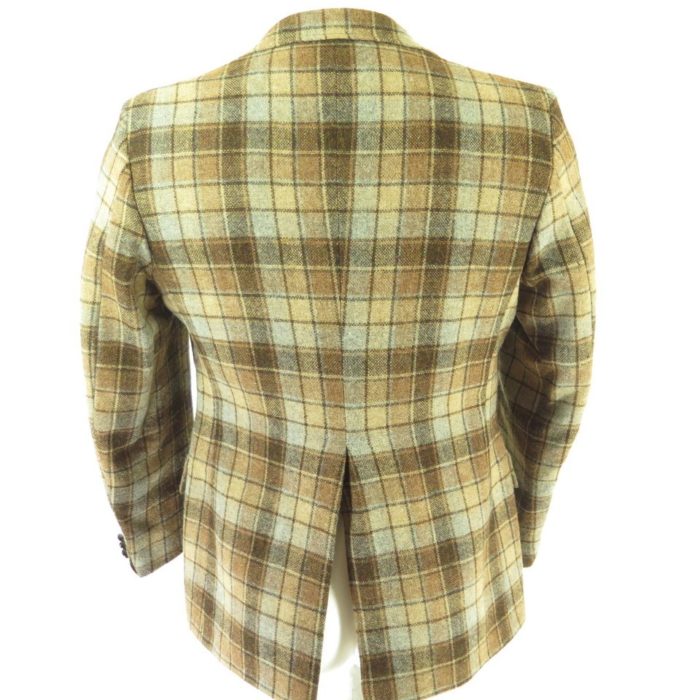 Vintage 70s Sport Coat Jacket Blazer 40 R Plaid Wool 2 Button Wide ...
