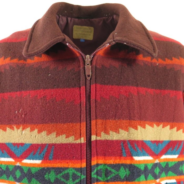 Vintage 90s Southwestern Pendleton Jacket Mens XL Wool Talon Zip