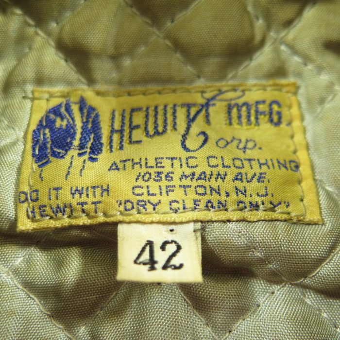 Vintage 70s P-Wing Varsity Letterman Jacket S Hewitt Mfg Falcon Leather ...