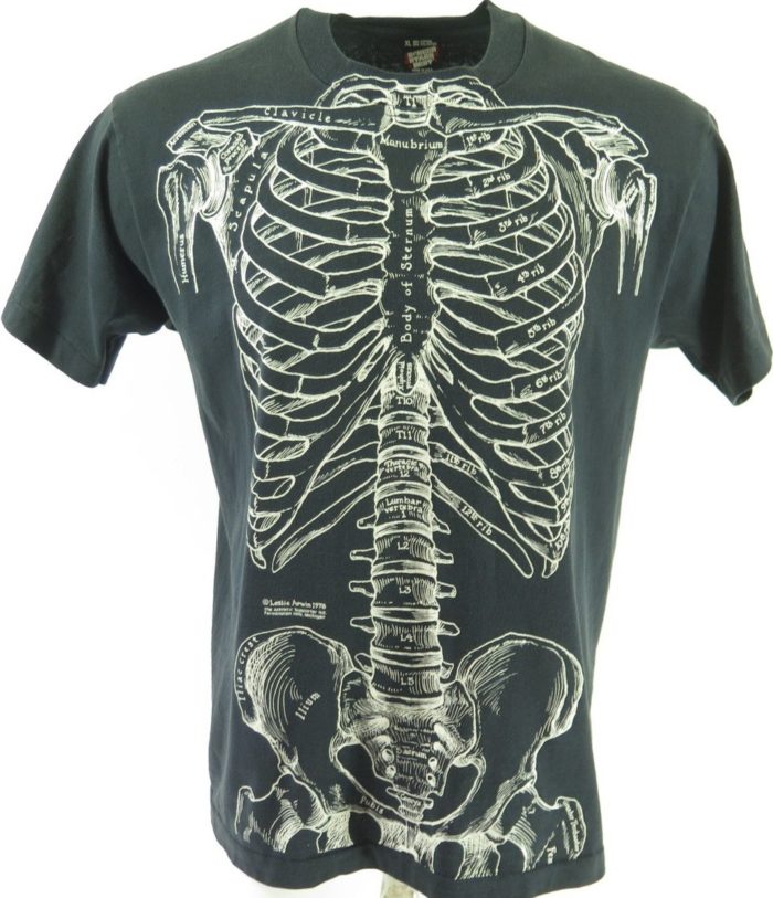 70s-labeled-skeleton-t-shirt-H63P-1