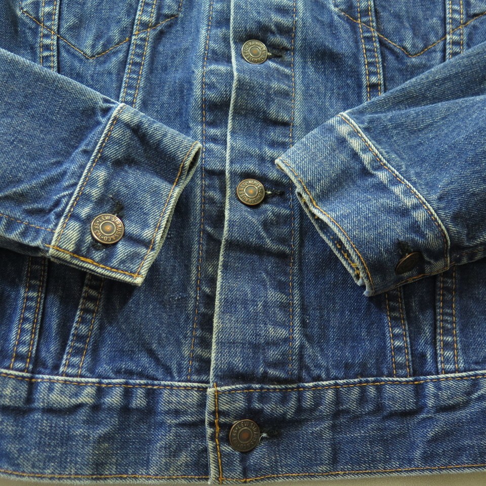 Vintage 80s Levis Denim Jacket Mens XS Type III Red Tab Trucker Classic ...