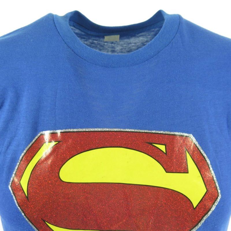 Vintage 70s Superman T-Shirt Mens L Deadstock DC Comics Soft Thin 50/50 ...