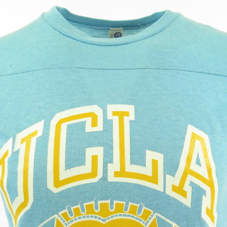 Vintage 80s UCLA Bruins Jersey Shirt Mens L Artex USA Made Football ...