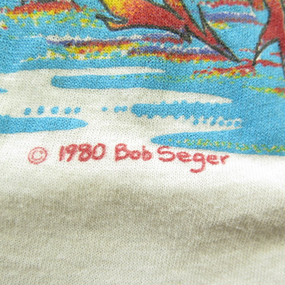 Vintage 80s Bob Seger Band T-Shirt Mens L Against the Wind Tour 50