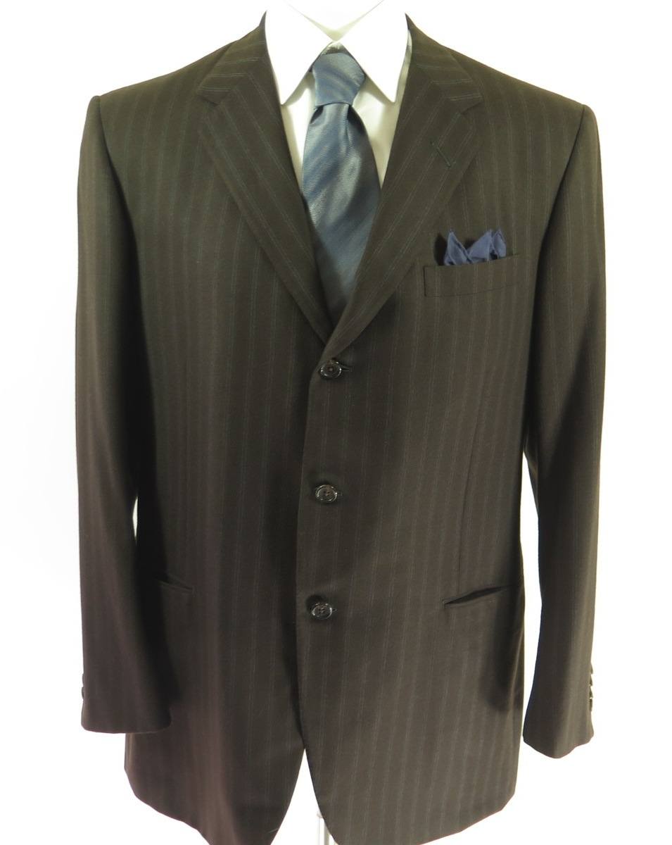 Vintage 80s Oxxford Cashmere Suit 2 Piece Jacket 46 Long Pants 40 x 34 ...