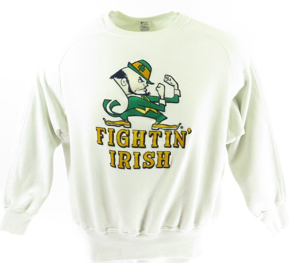 Vintage 80s Champion Fighting Irish Sweatshirt Mens XL Reverse