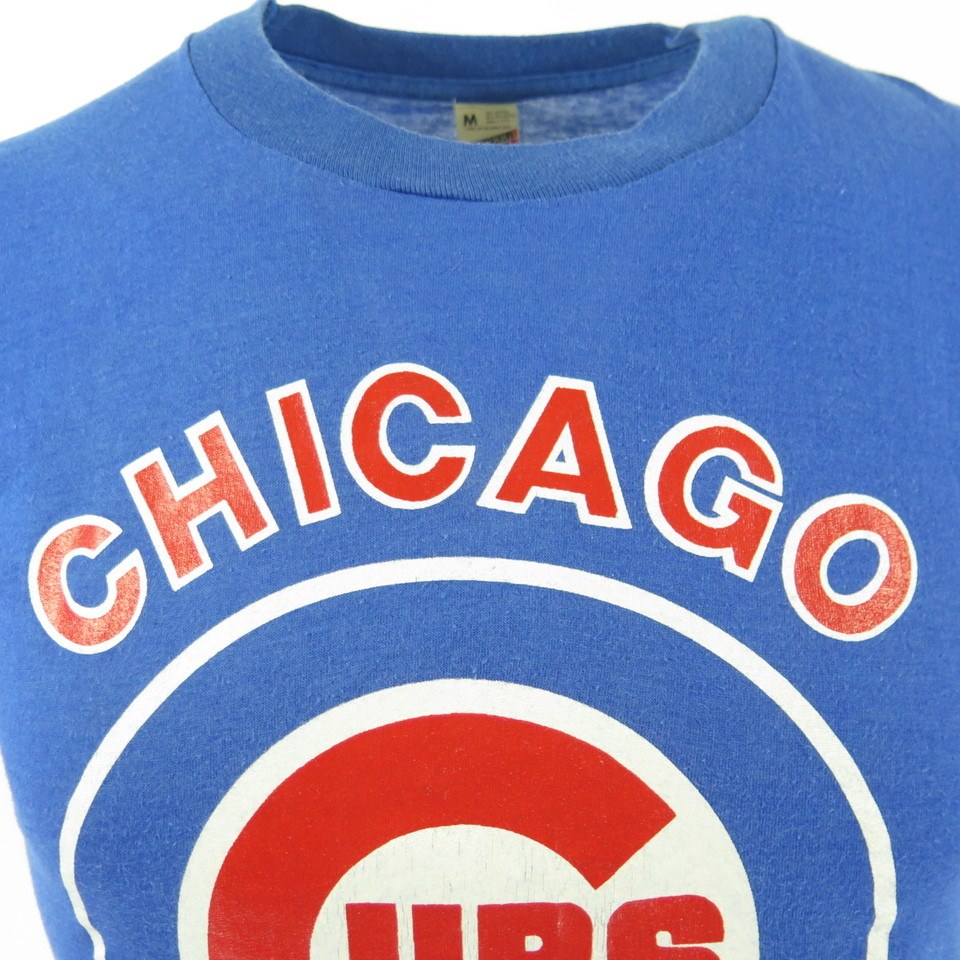 80s 1984 Chicago Cubs Fever Vintage Ringer Tee T-shirt White 
