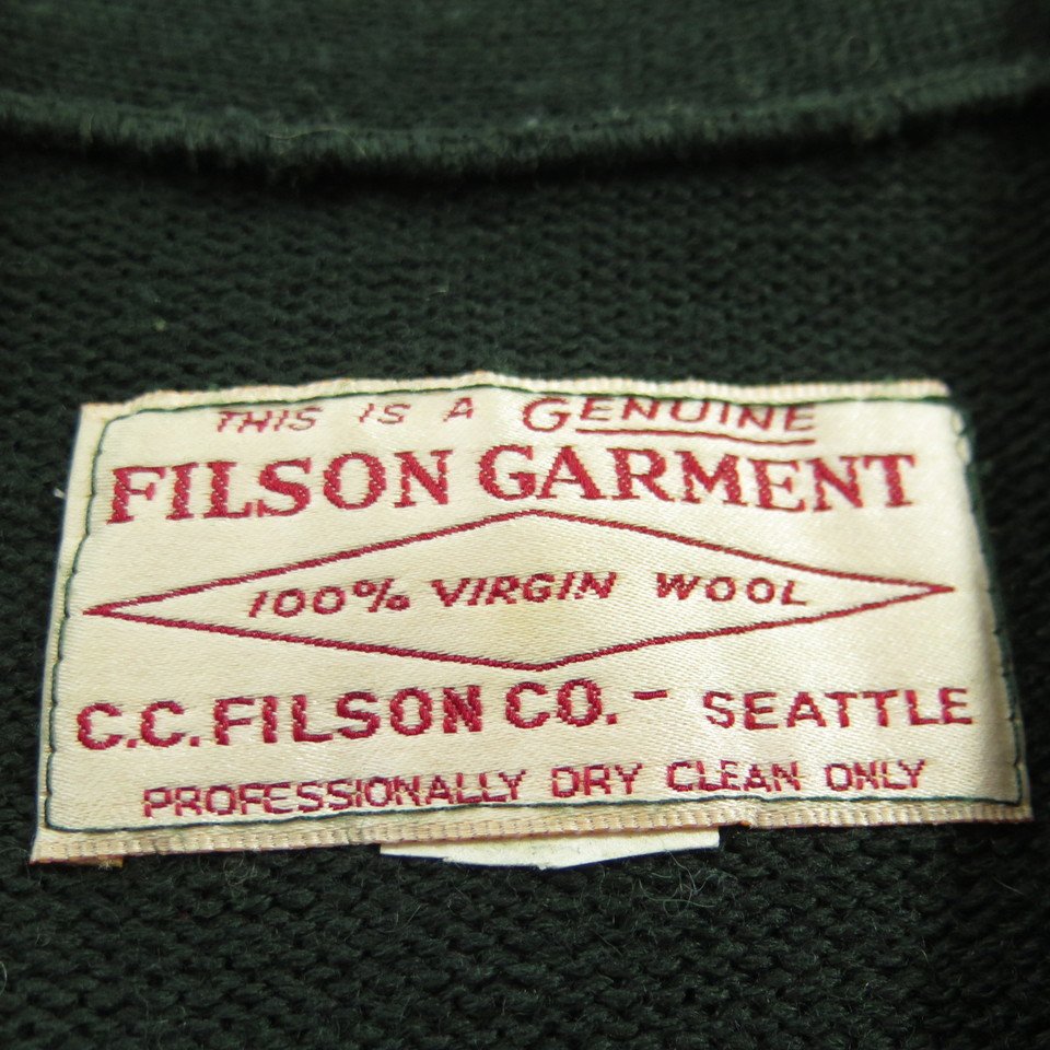 Vintage 80s CC Filson Shooting Vest Mens XL Green Virgin Wool Suede ...