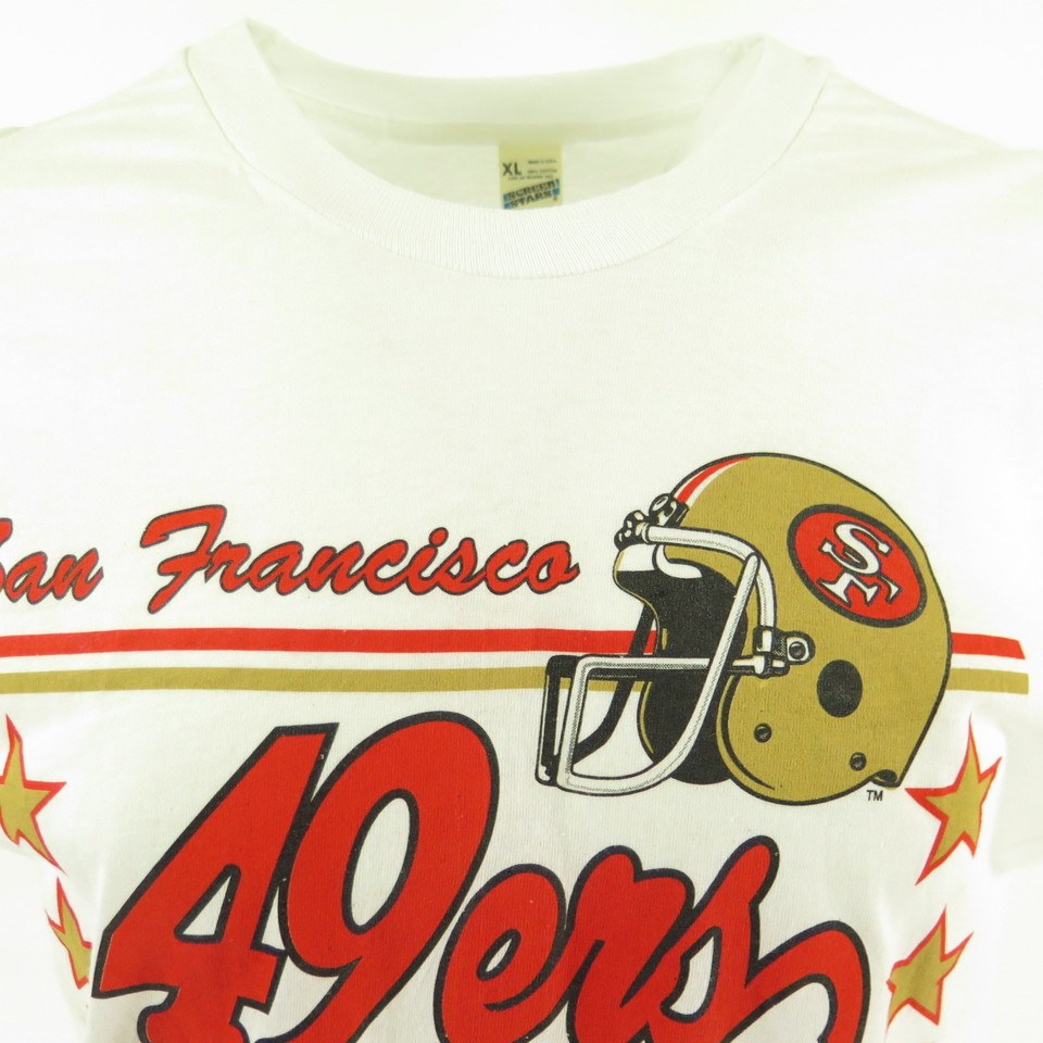 Vintage 80s San Francisco 49ers Champions T-Shirt XL Deadstock 1988 Nos ...