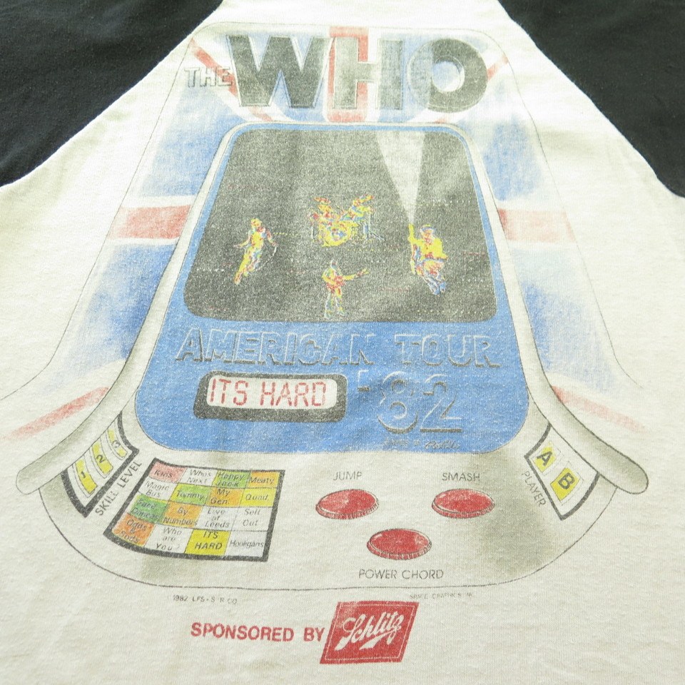 Vintage 80s The Who Tee Tshirt XS American Tour 1982 Its Hard