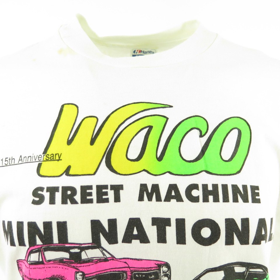 Vintage 80s Retro 50s Cars T-Shirt Mens XL Deadstock Hanes 50/50