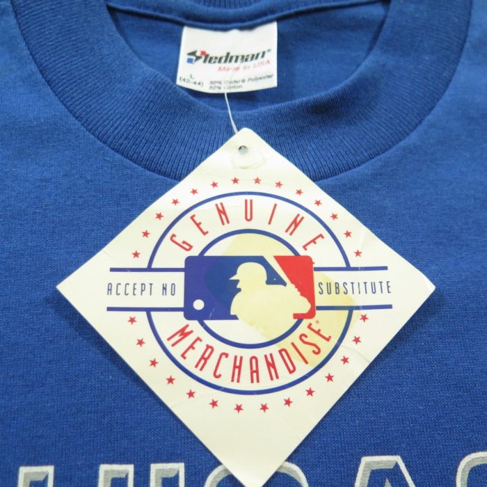 Vintage 90s Chicago Cubs T-shirt Mens 3XL Garan MLB Baseball 50/50 Blue