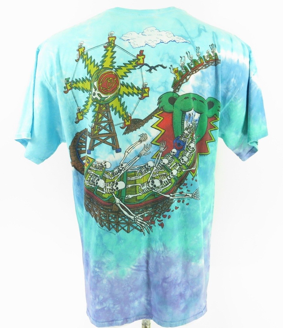 Vintage 90s Grateful Dead T-Shirt Mens XL Deadstock Tie Dye Roller Coaster  | The Clothing Vault