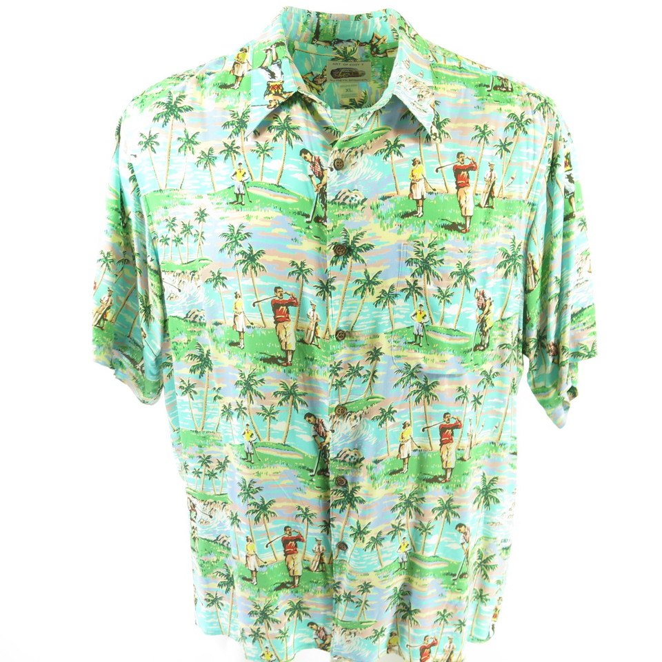 Reyn Spooner Men's Washington Nationals Classic Fit Scenic Hawaiian Shirt,  Style# 5540
