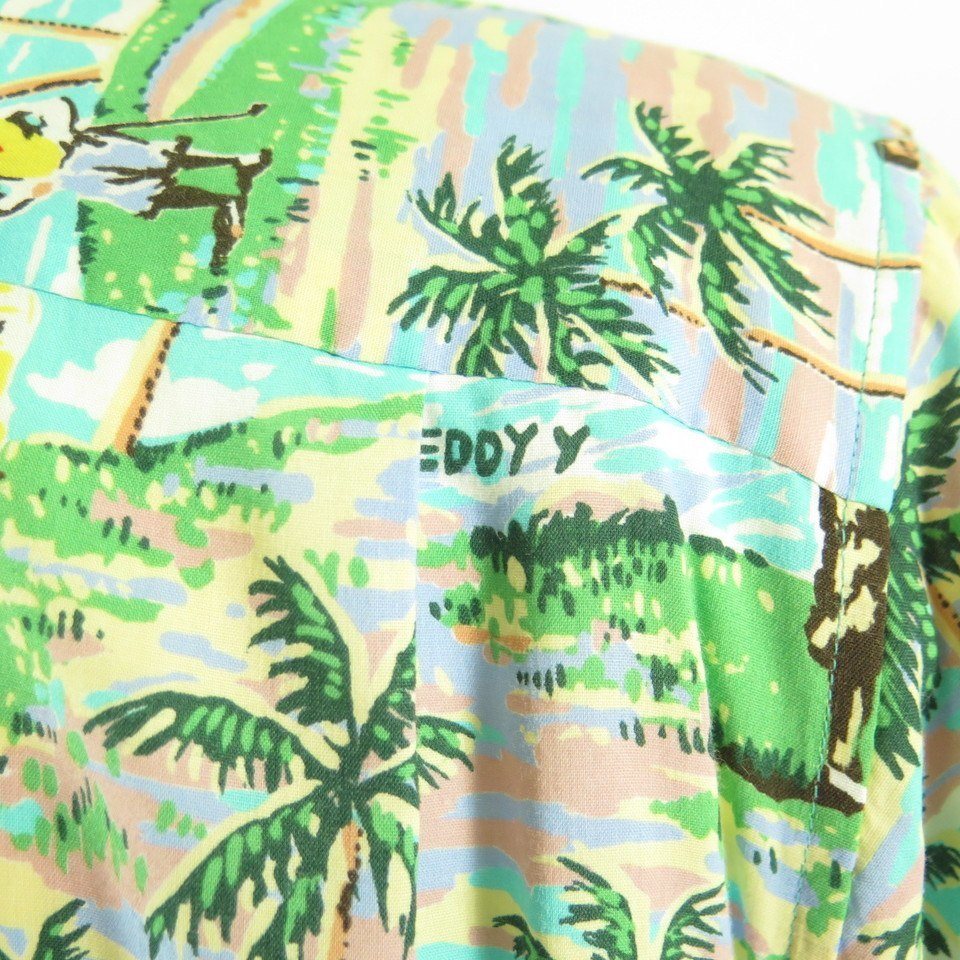 Vintage 90s Reyn Spooner Shirt Mens XL Hawaiian Golf Print Art of Eddy ...