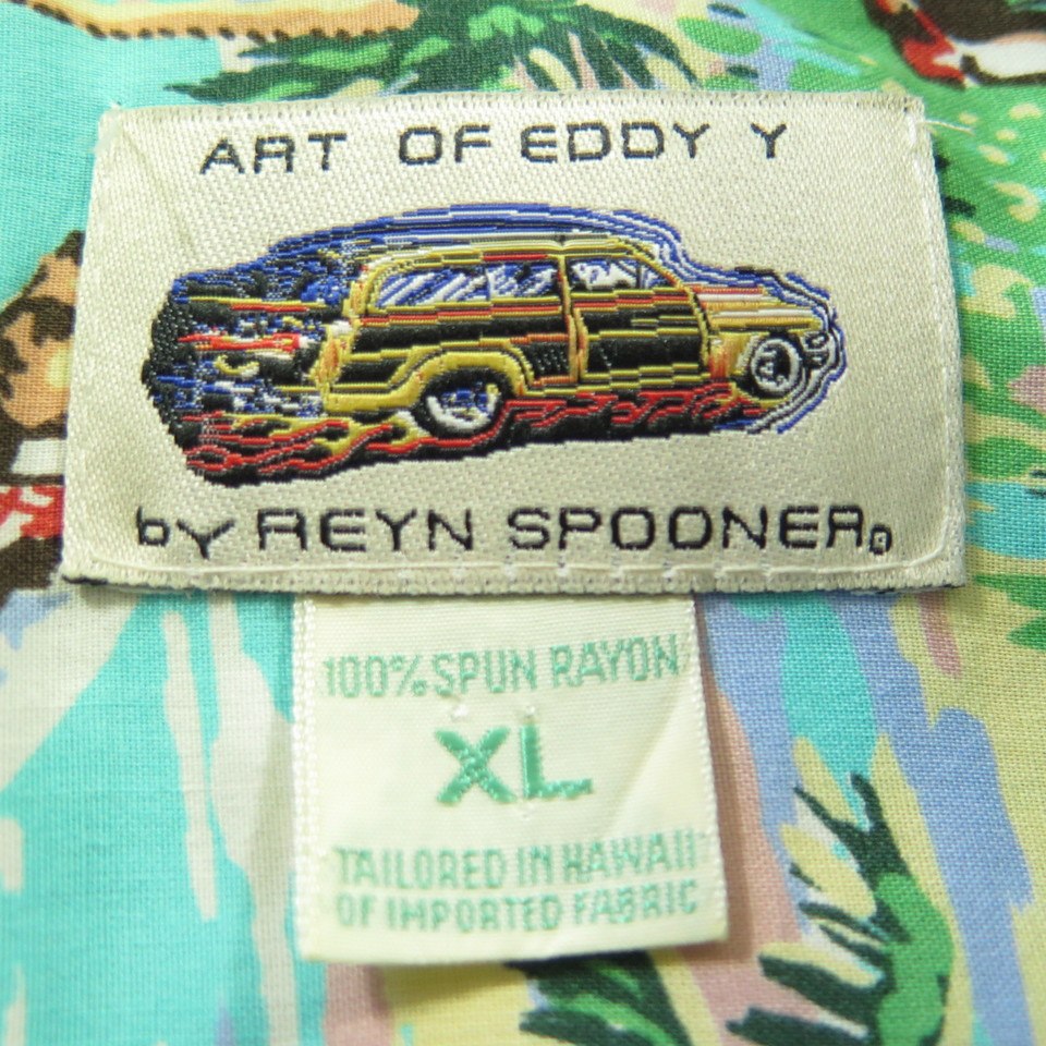 Vintage Reyn Spooner Hawaiian Shirt Size Medium 1990s Made in Hawaii