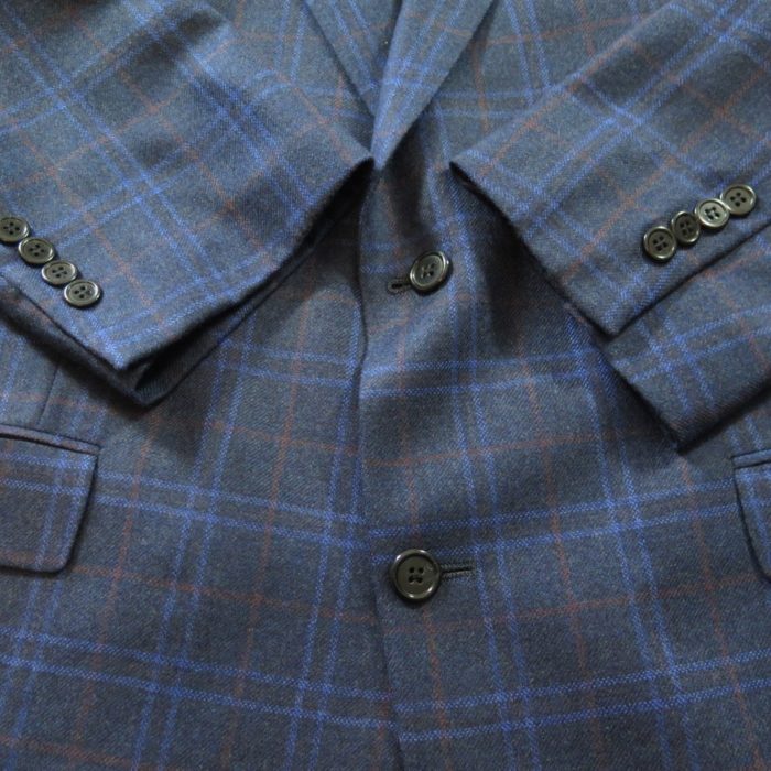 Loro Piana Cashmere Sport Coat Mens 44 New Blue 2 Button Plaid | The ...