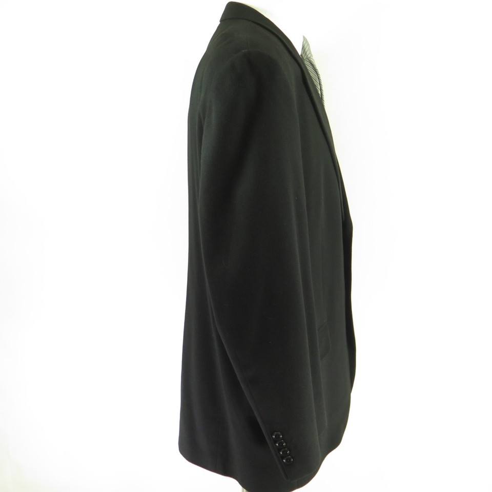 Loro Piana 100% Cashmere Sport Coat Mens 48 Long 2 Button Black Jacket ...