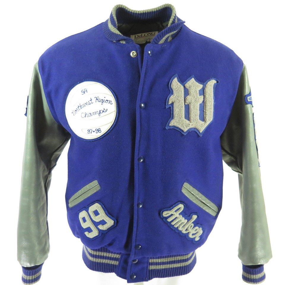 Vintage 90s Westview Knights DeLong Varsity Jacket L Basketball Leather ...