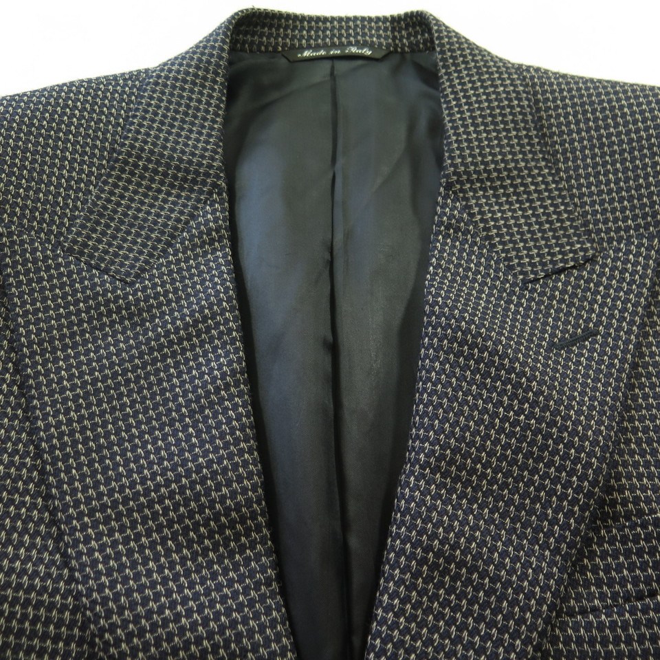 Vintage Canali Sport Coat Jacket 40 R Italy Made 1 Button Woven Wool ...