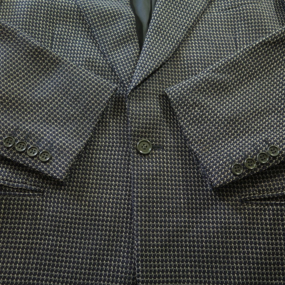 Vintage Canali Sport Coat Jacket 40 R Italy Made 1 Button Woven Wool ...