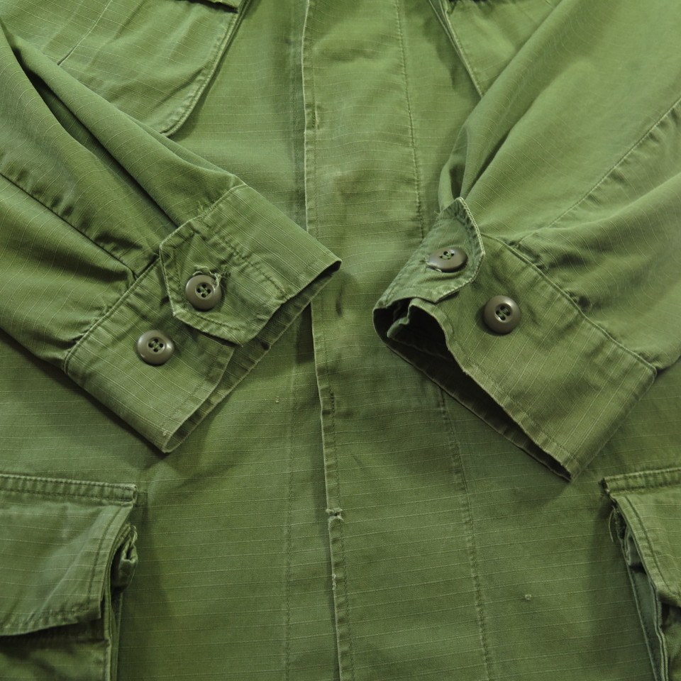 Vintage 60s Vietnam Era Field Jacket L Long OG-107 Poplin Ripstop ...