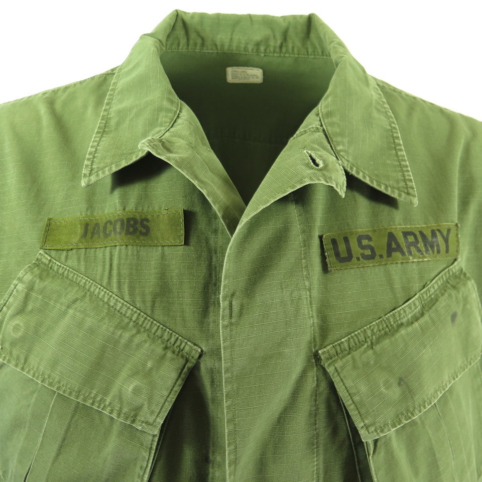 Vintage 60s Vietnam Era Field Jacket L Long OG-107 Poplin Ripstop ...