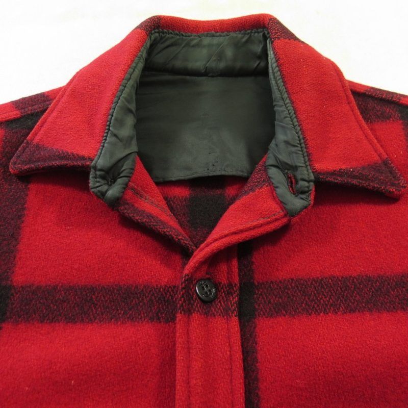 Vintage 50s CPO Shirt L Short Union Made Plaid Wool Anchor Buttons ...