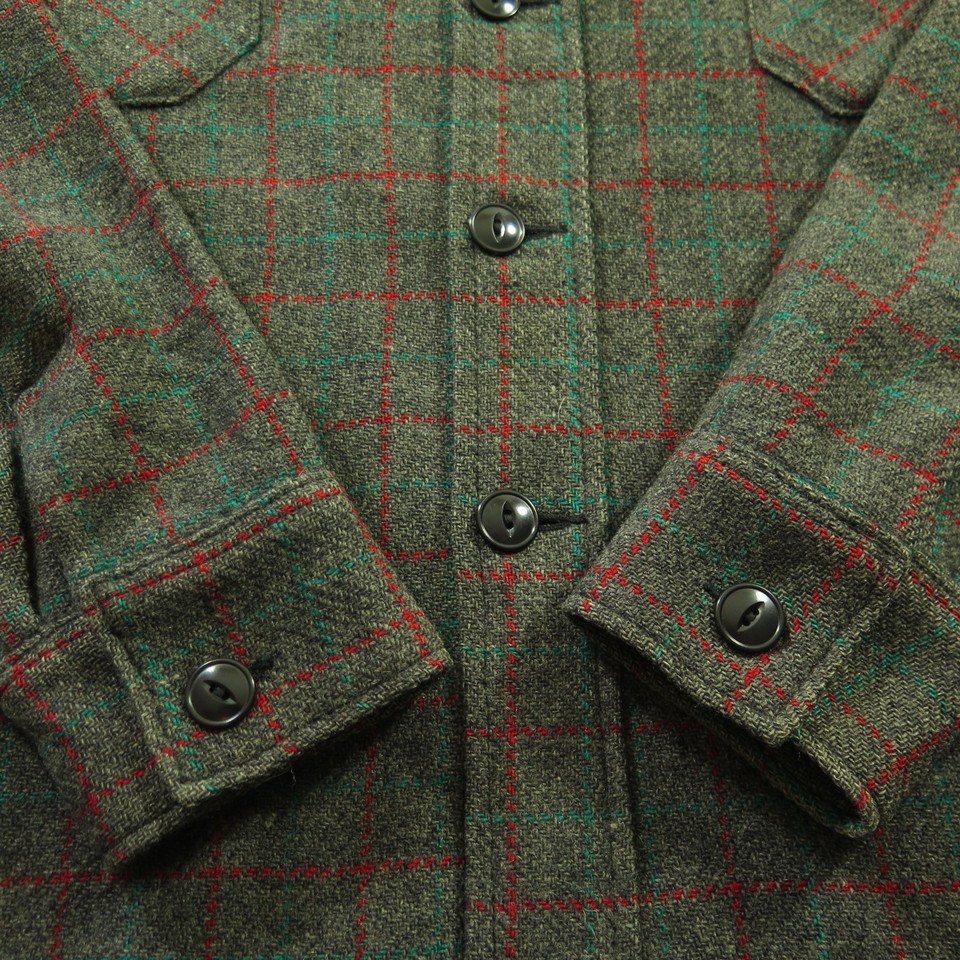 Vintage 30s Mackinaw Wool Shirt Jacket XL Wool Doubled Shoulder | The ...