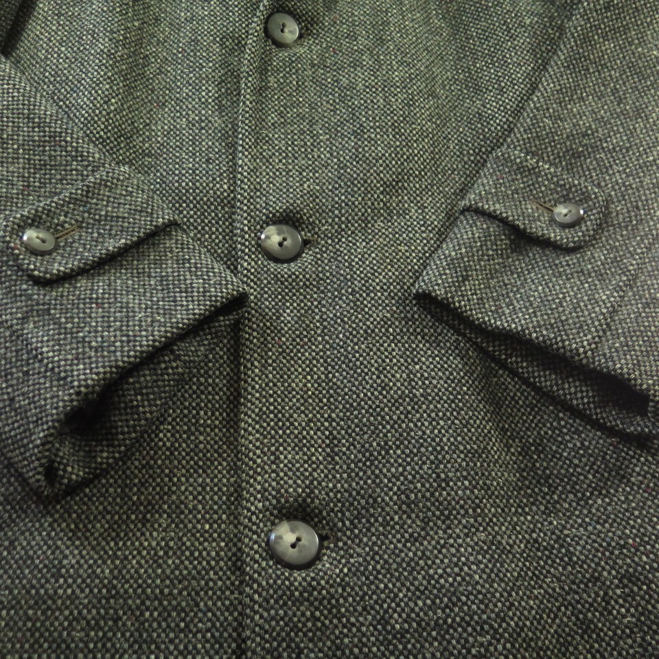 Vintage 50s Harris Tweed Overcoat Mens 38 Pure Scottish Wool Union Made ...