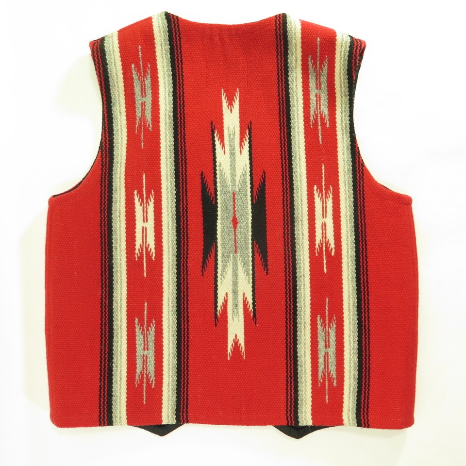 Vintage 60s Chimayo Vest Mens 38 Deadstock Indian Head Metal Buttons ...