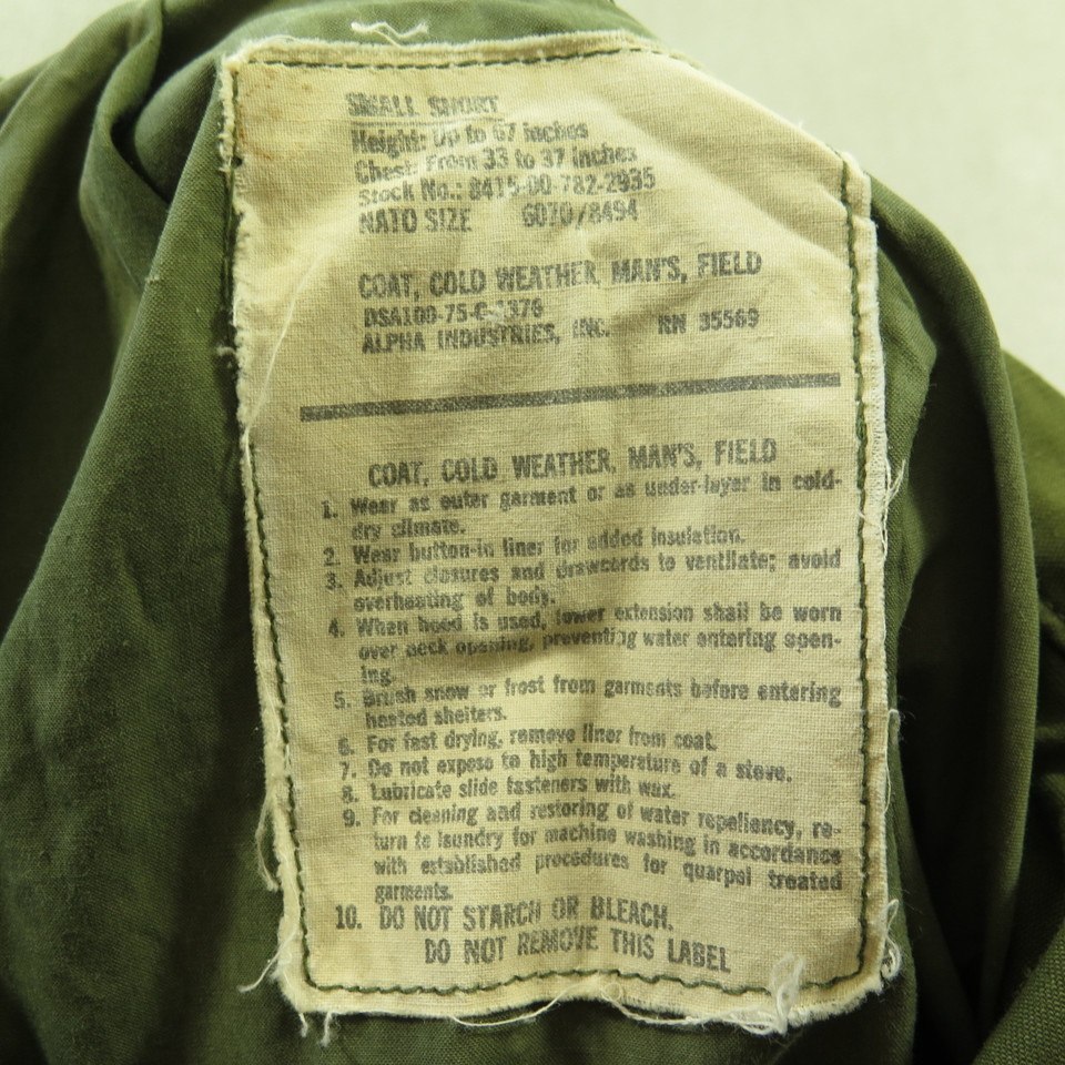 i*i様 70s m65 70s 米軍 U.S.ARMY M-65 フィールドジャケット S-S - Sixpacjoe