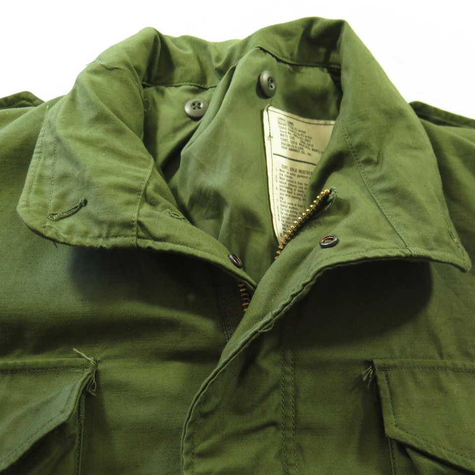 Vintage 70s M-65 Field Jacket Mens L Long Deadstock Military OG