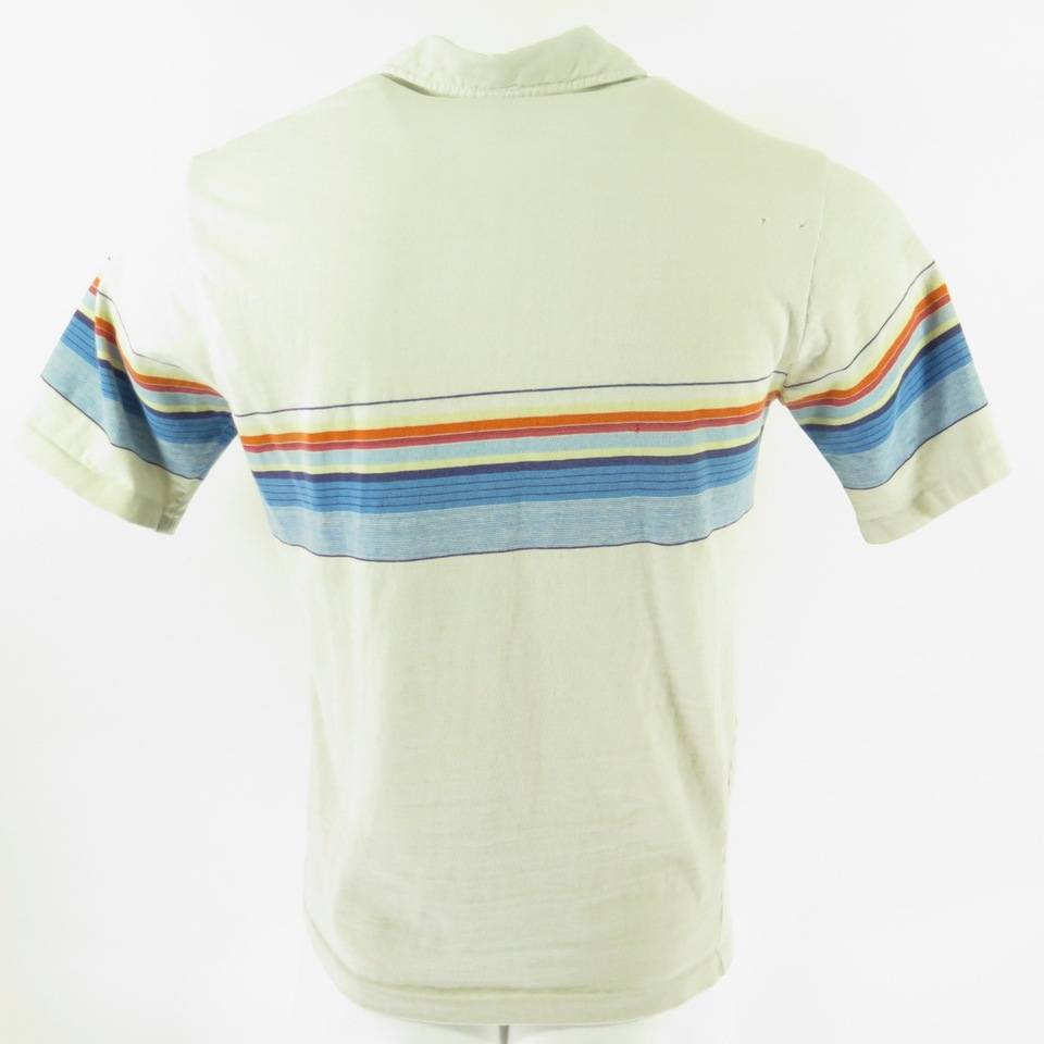 Vintage 70s Ocean Pacific Surf Skate Shirt Mens L Board Stripe