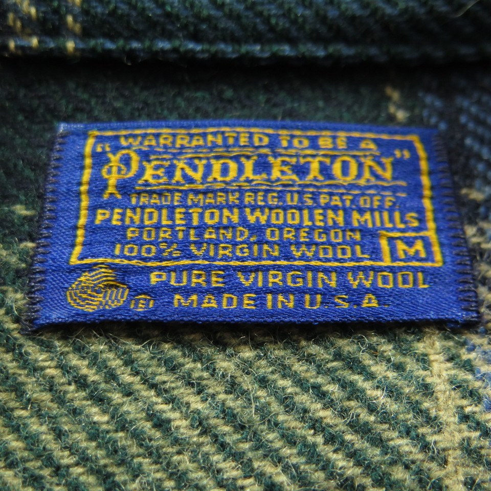 Vintage 60s Pendleton Jacket Mens M Wool Plaid Blue retro pockets | The ...