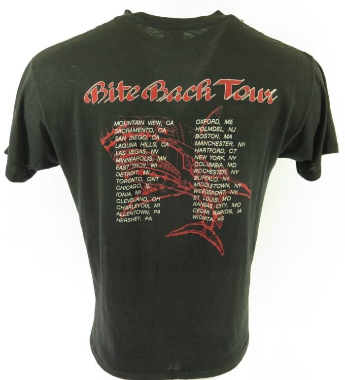 Vintage 80s Great White Bite Back Tour T-Shirt XL Tee Ofishal concert