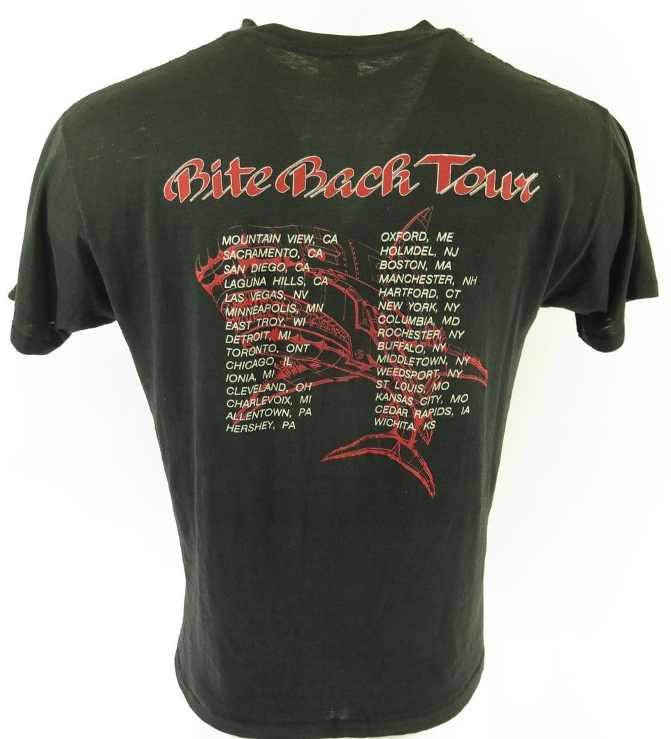 brænde Sammenhængende Venture Vintage 80s Great White Bite Back Tour T-Shirt XL Tee Ofishal concert | The  Clothing Vault