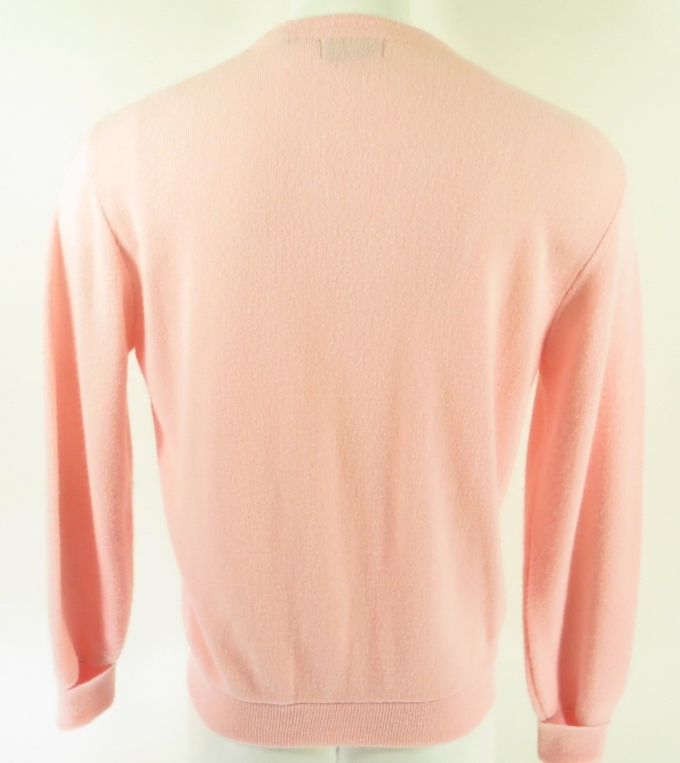 Vintage 80s Lacoste Cardigan Sweater Mens XL Pink Izod Alligator USA ...