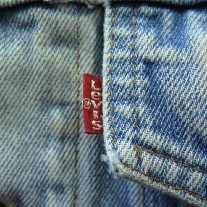 Levis 90's Faded Denim Trucker Jean Jacket 4 Pocket USA Made Red Tab –  thefuzzyfelt