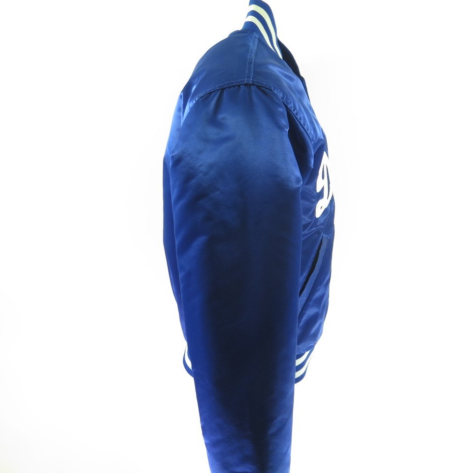 Los Angeles Dodgers Vintage 80s Chalk Line Varsity Jacket - MLB Baseball Bomber Blue Coat - Made in USA - Size Men's Large 